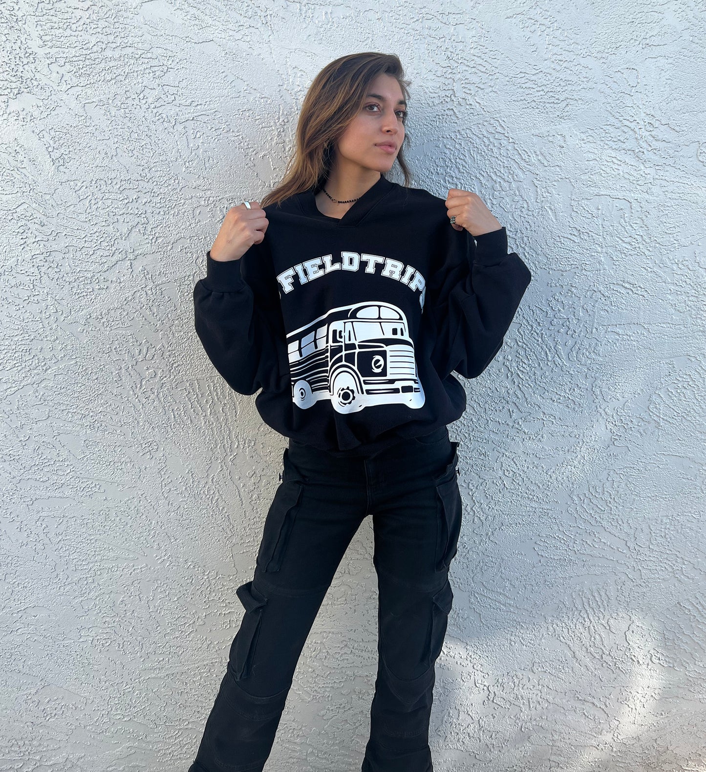 Heavy V-Neck Logo Crewneck